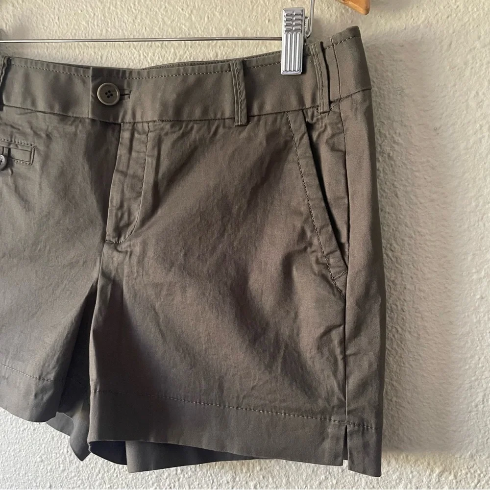 Vintage y2k Banana Republic Stretch Martin Fit Short Shorts Women’s 8 Gray Moto - Picture 6 of 13